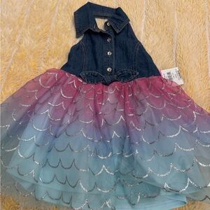 Zunie Denim and Ombre Tulle Dress